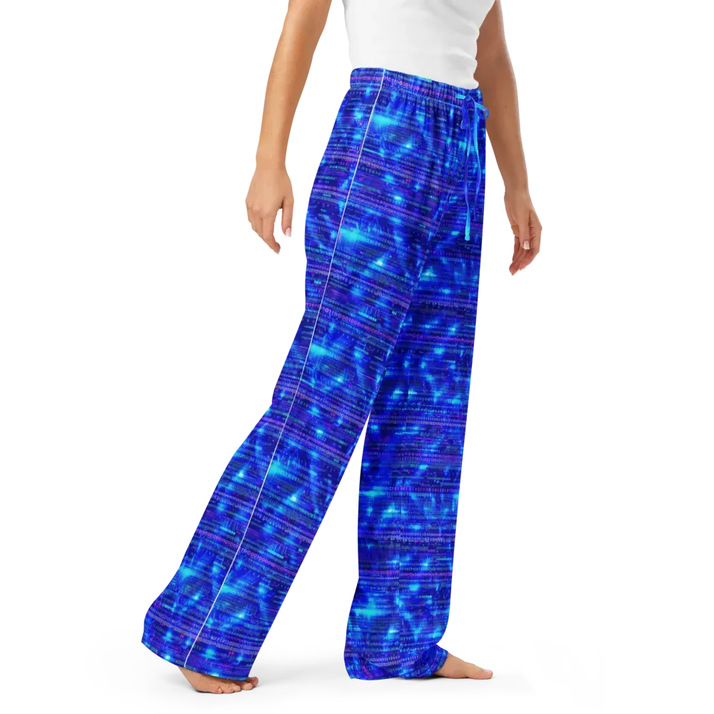 Neon Cipher on Women's Pajama Pants — Right Front