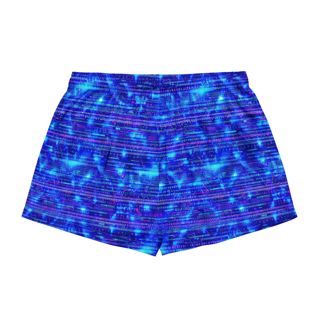 Neon Cipher on Women's Pajama Shorts — Back