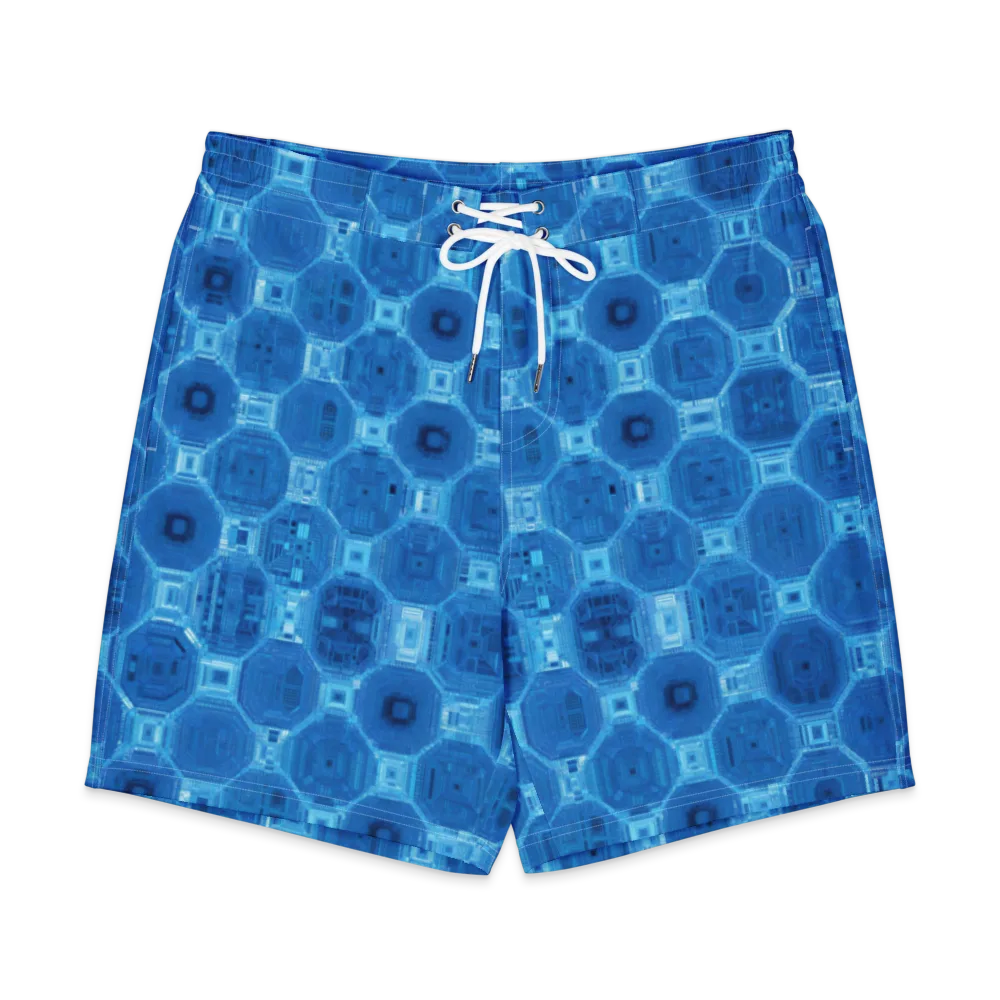 Cobalt Circuit on Men's Board Shorts — Front