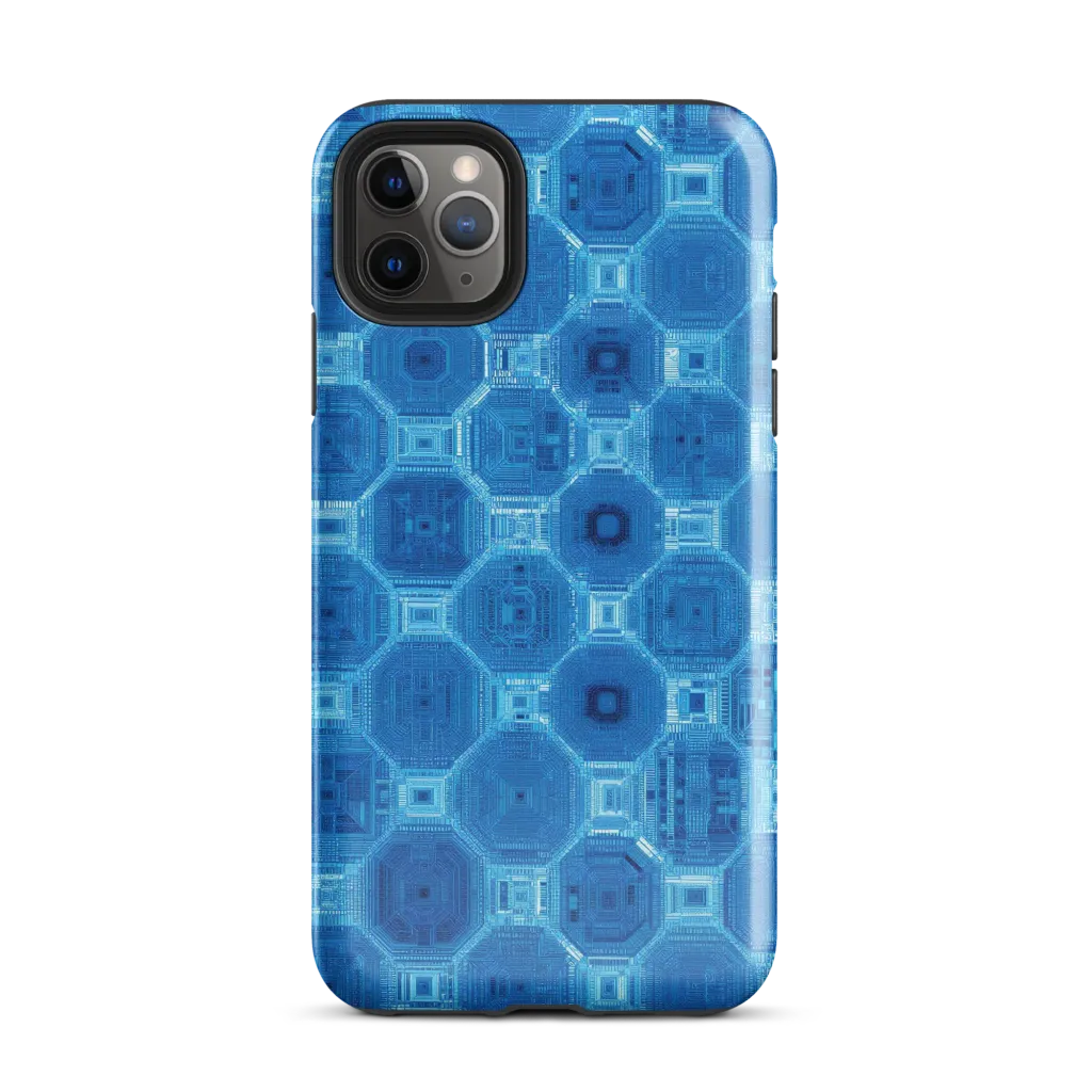Cobalt Circuit on Tough Case for iPhone® — Front