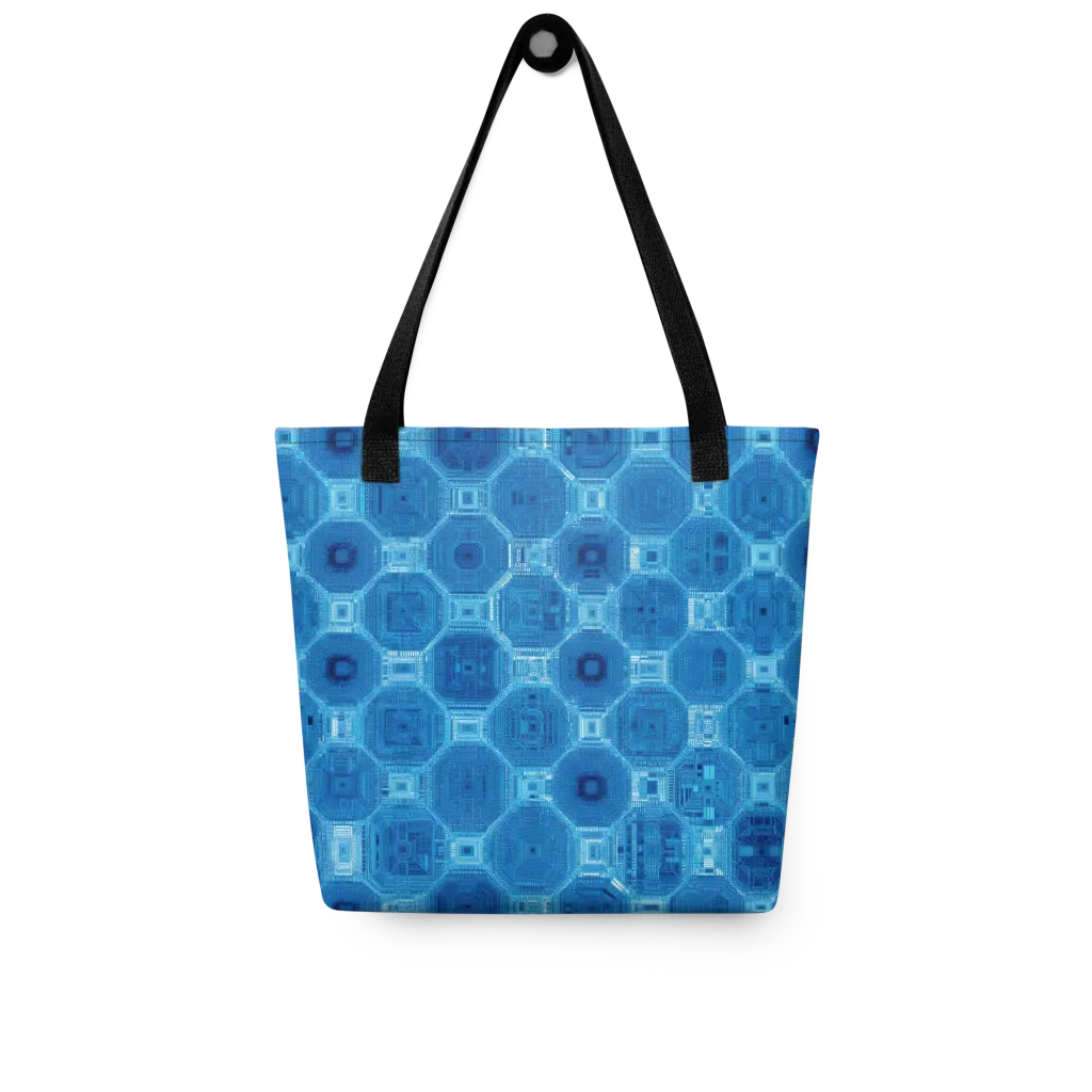 Cobalt Circuit on Tote Bag — Front
