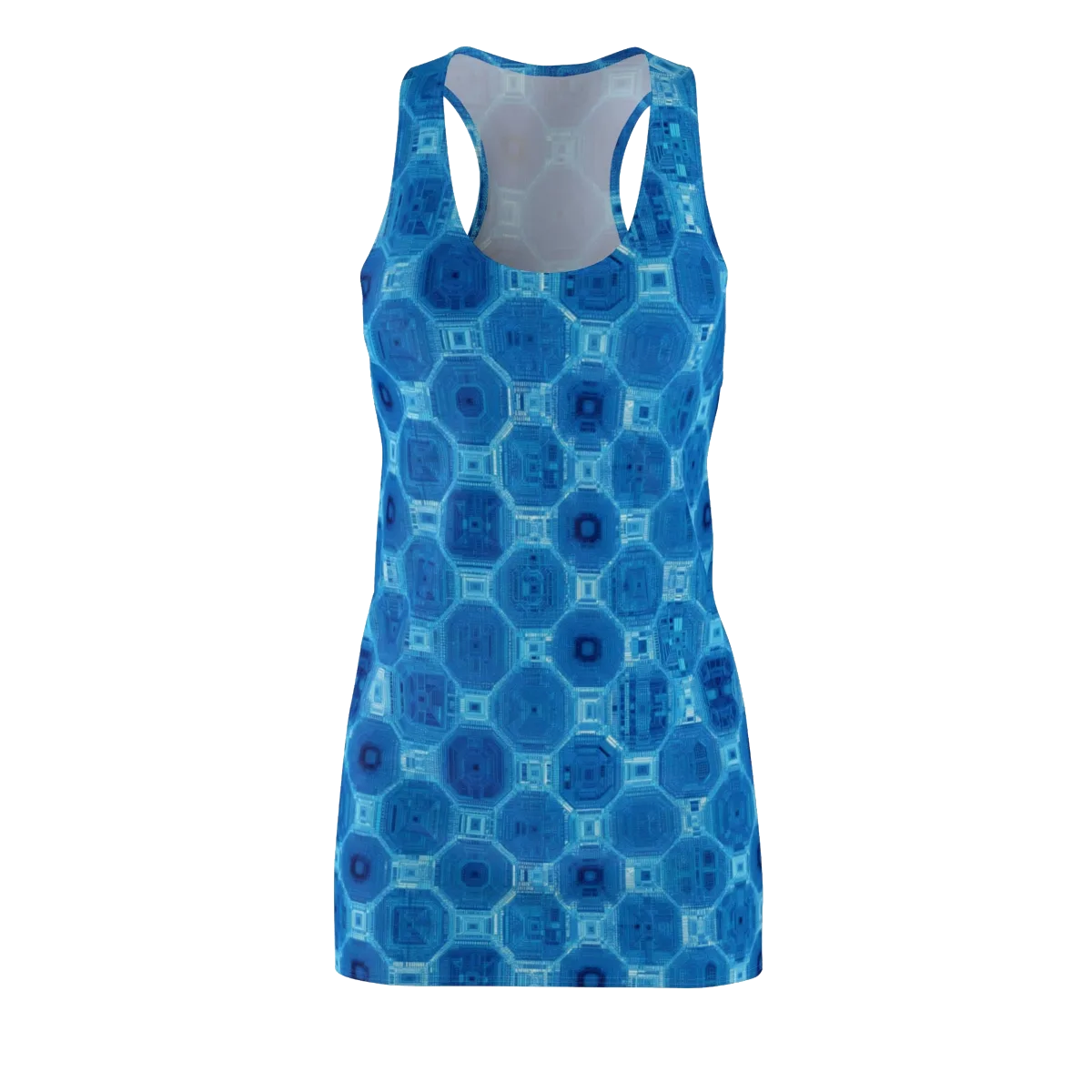 Cobalt Circuit on Racerback Dress — Front