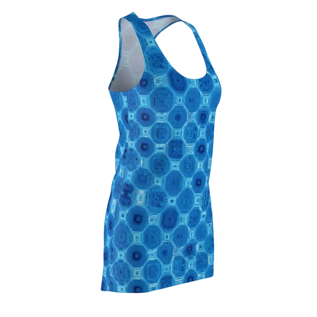 Cobalt Circuit on Racerback Dress — Front Side