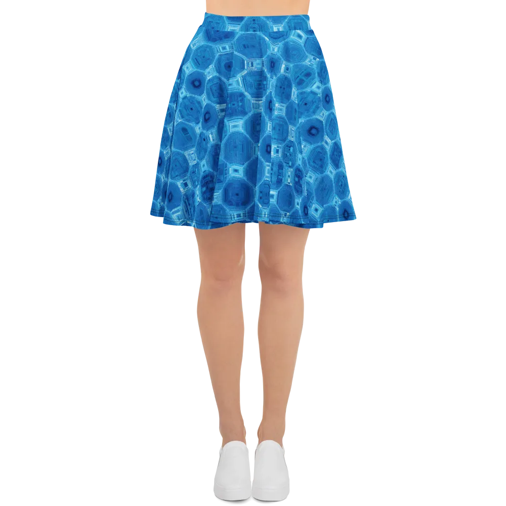 Cobalt Circuit on Skater Skirt — Front