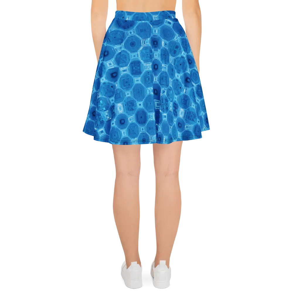 Cobalt Circuit on Skater Skirt — Back