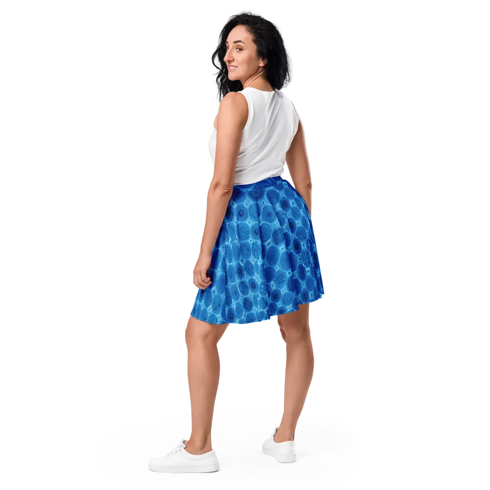 Cobalt Circuit on Skater Skirt — Back