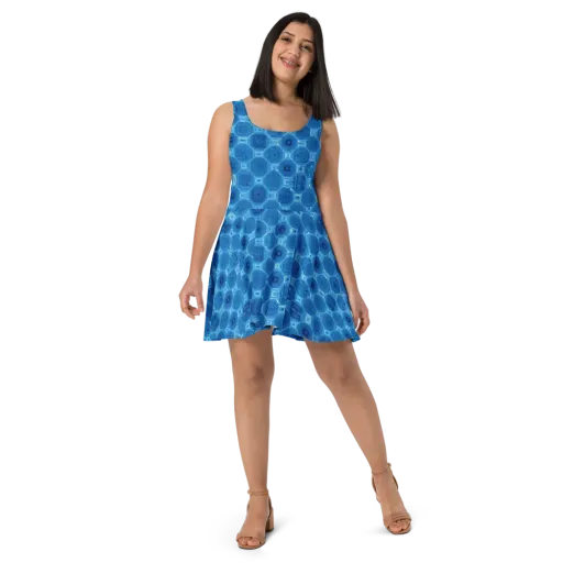Cobalt Circuit on a Skater Dress