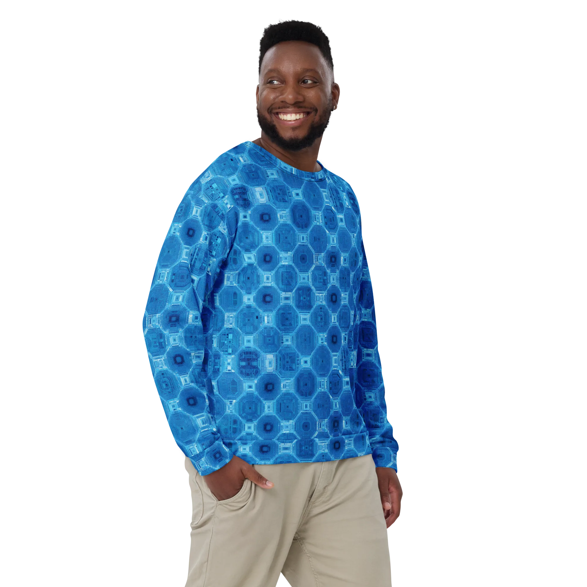 Cobalt Circuit on Sweatshirt — Front