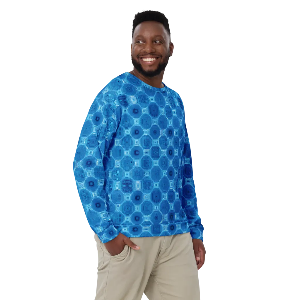 Cobalt Circuit on Sweatshirt — Front