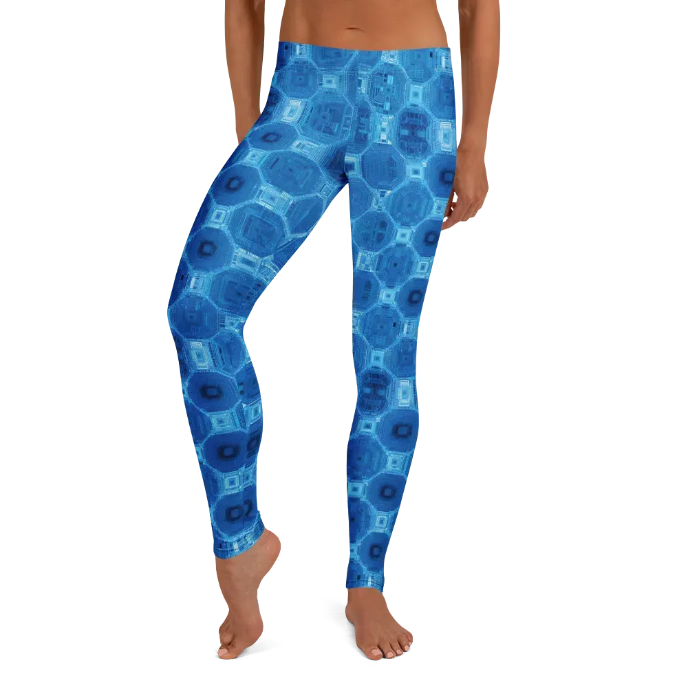 Cobalt Circuit on Leggings — Front