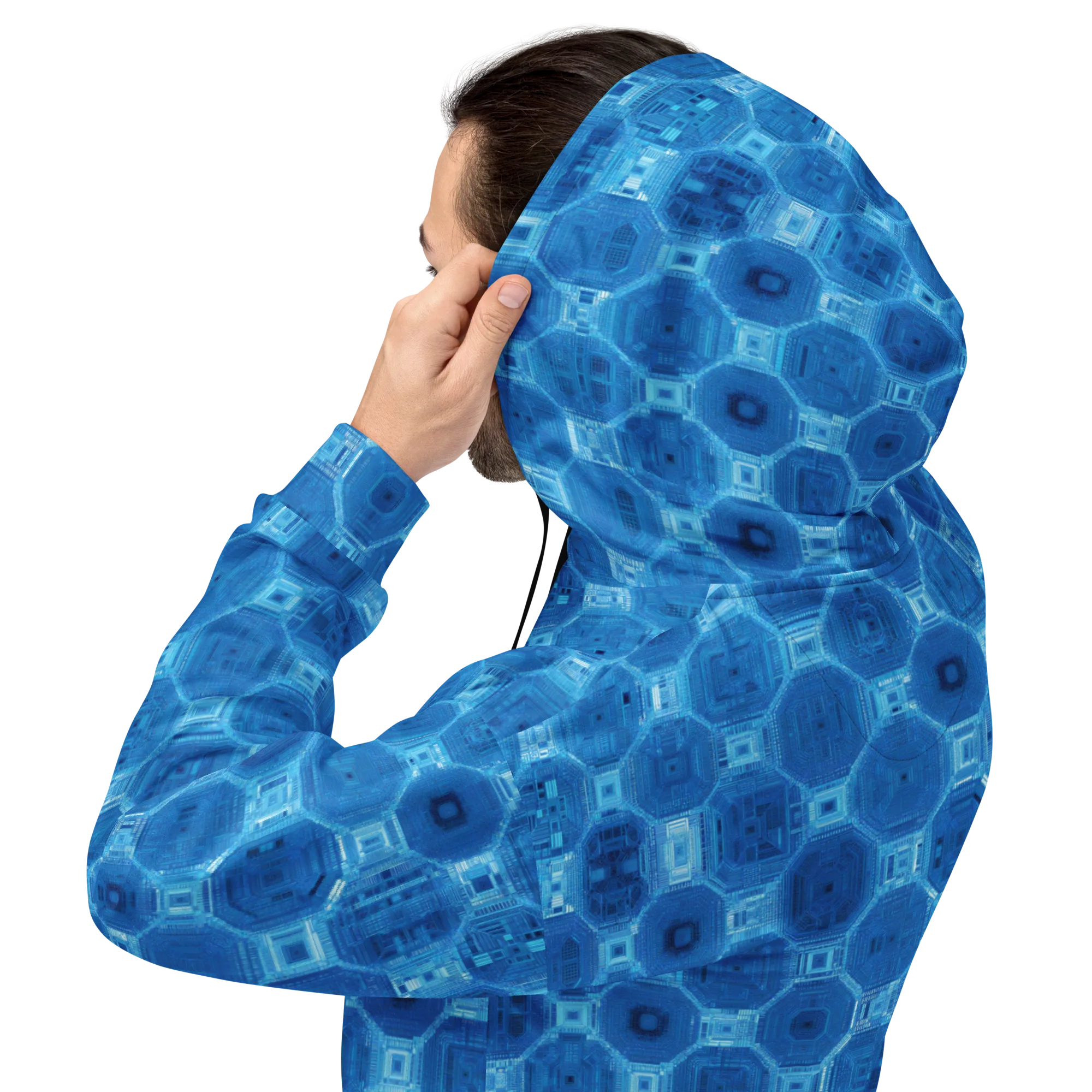 Cobalt Circuit on Hoodie — Back