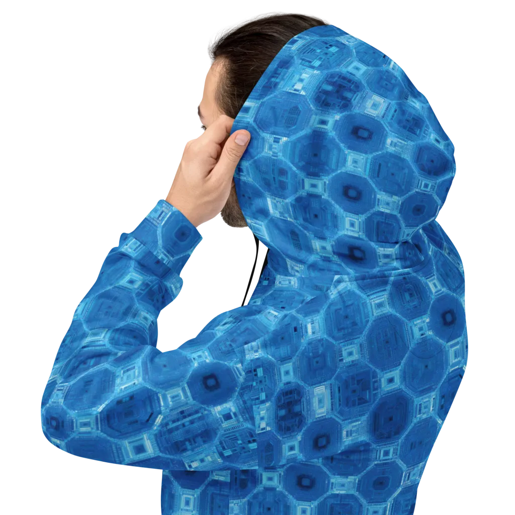 Cobalt Circuit on Hoodie — Back