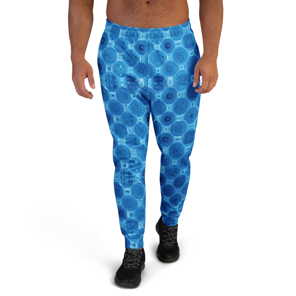 Cobalt Circuit on Men's Joggers — Front
