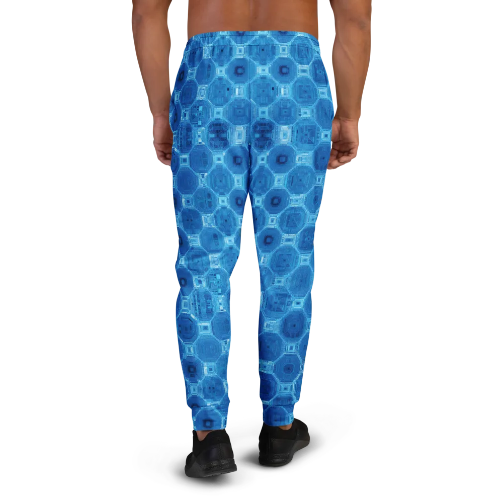 Cobalt Circuit on Men's Joggers — Back