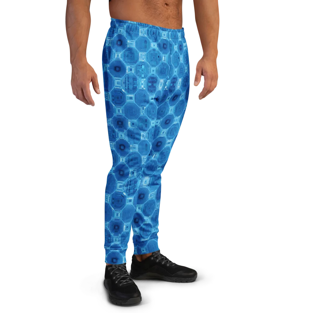 Cobalt Circuit on Men's Joggers — Right