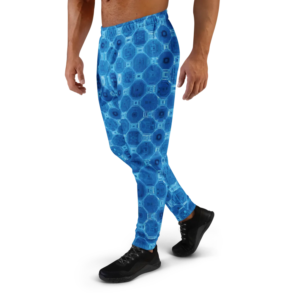 Cobalt Circuit on Men's Joggers — Left