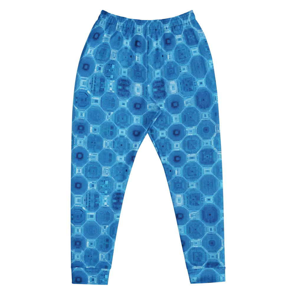 Cobalt Circuit on Men's Joggers — Front