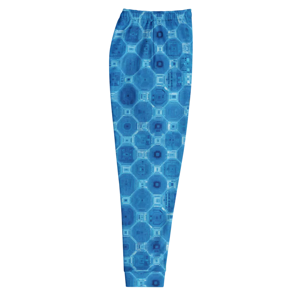 Cobalt Circuit on Men's Joggers — Right