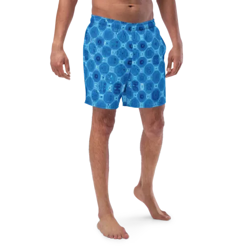 Cobalt Circuit on a Swim Trunks