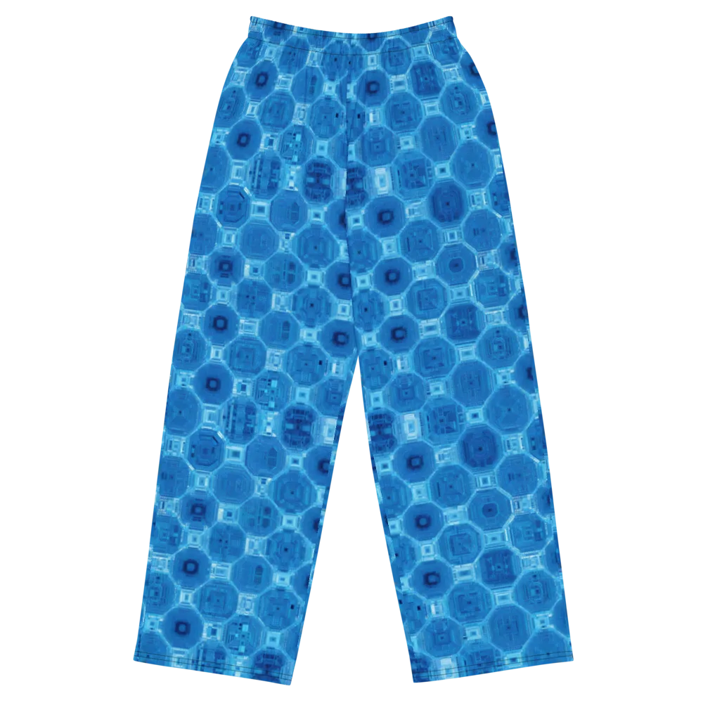 Cobalt Circuit on Wide-Leg Pants — Front