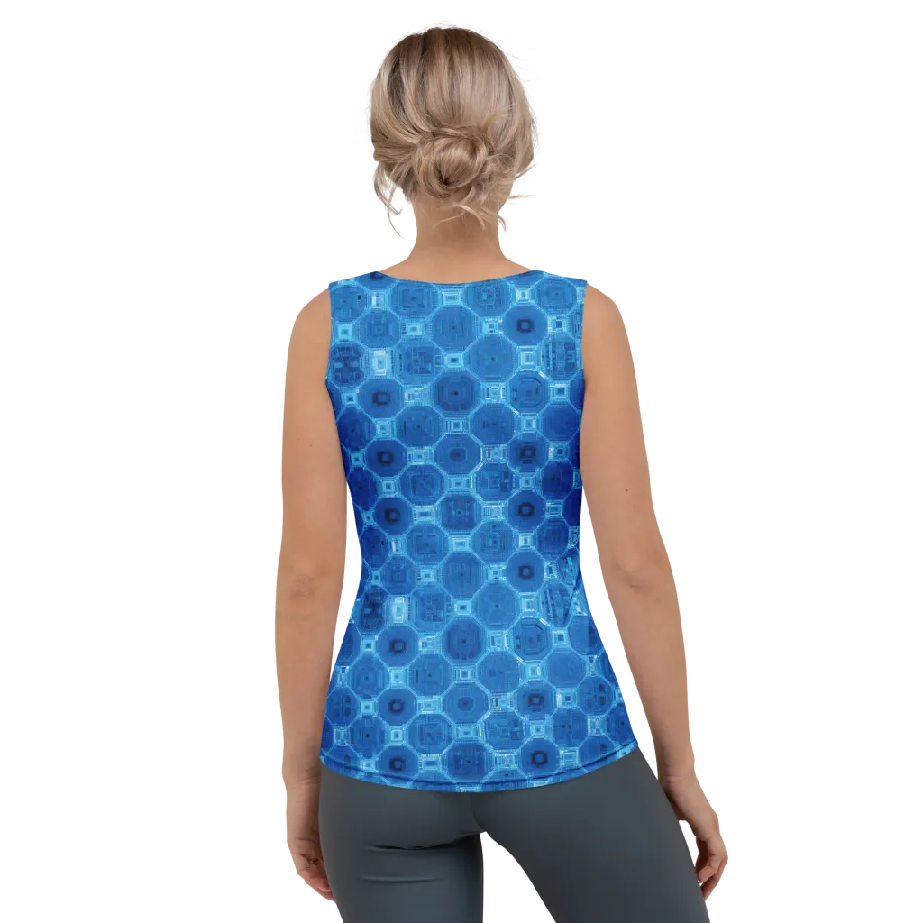 Cobalt Circuit on Women's Tank Top — Back
