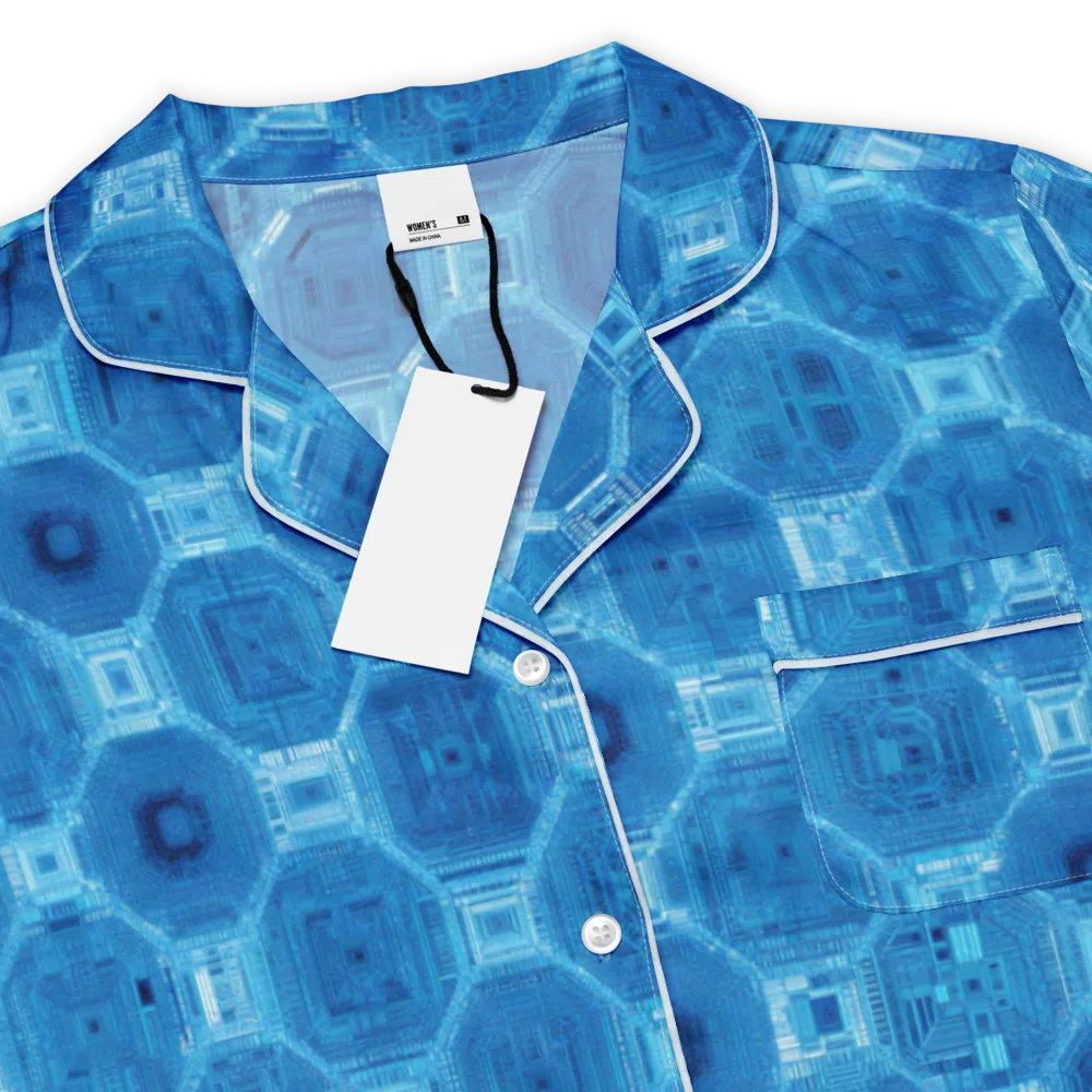 Cobalt Circuit on Women's Short Sleeve Pajama Top — Product details