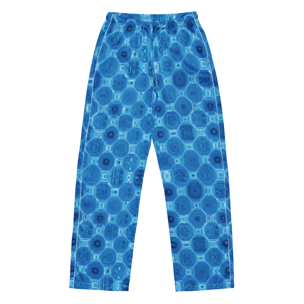 Cobalt Circuit on Women's Pajama Pants — Front