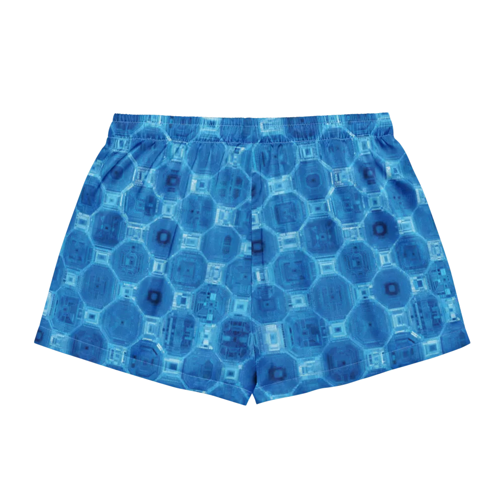 Cobalt Circuit on Women's Pajama Shorts — Back