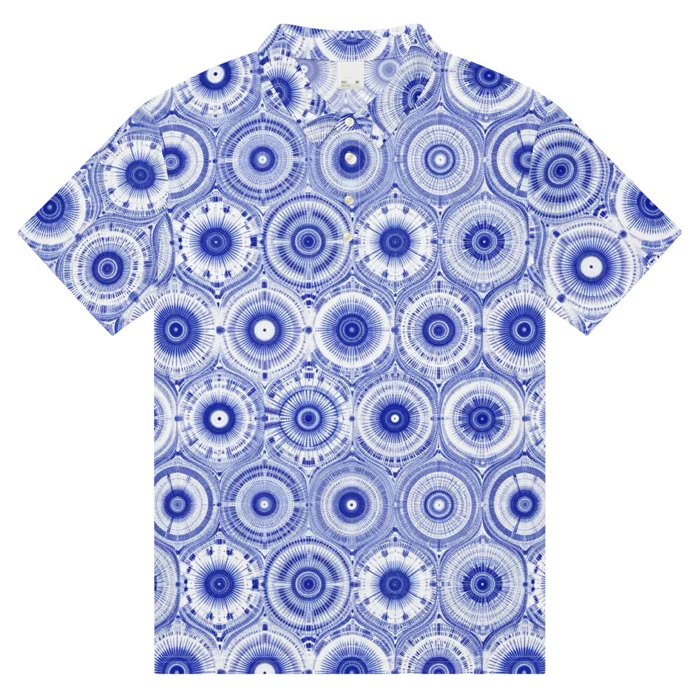 Indigo Circuit on Men's Slim Fit Polo Shirt — Front