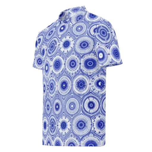Indigo Circuit on a Men's Slim Fit Polo Shirt