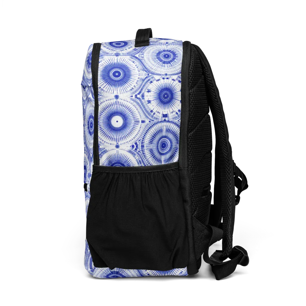 Indigo Circuit on Utility Backpack — Left