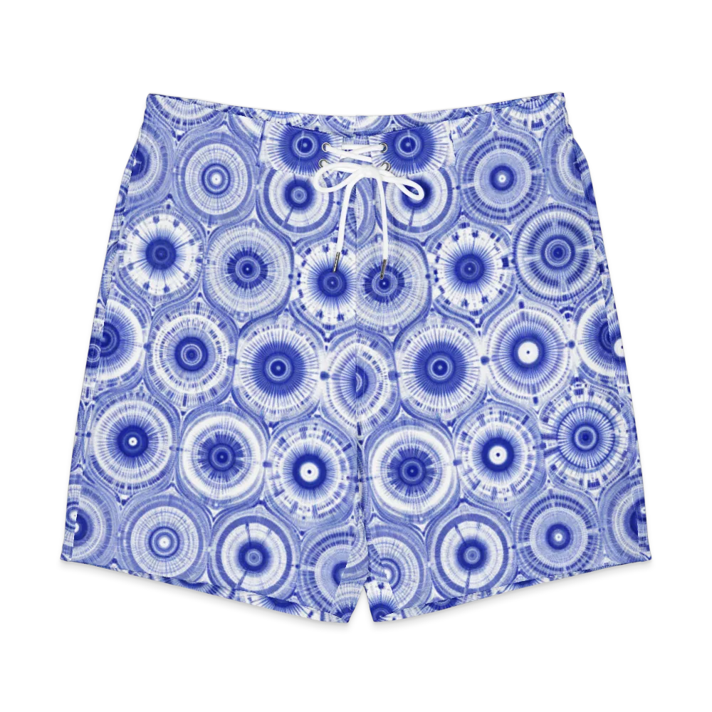 Indigo Circuit on Men's Board Shorts — Front
