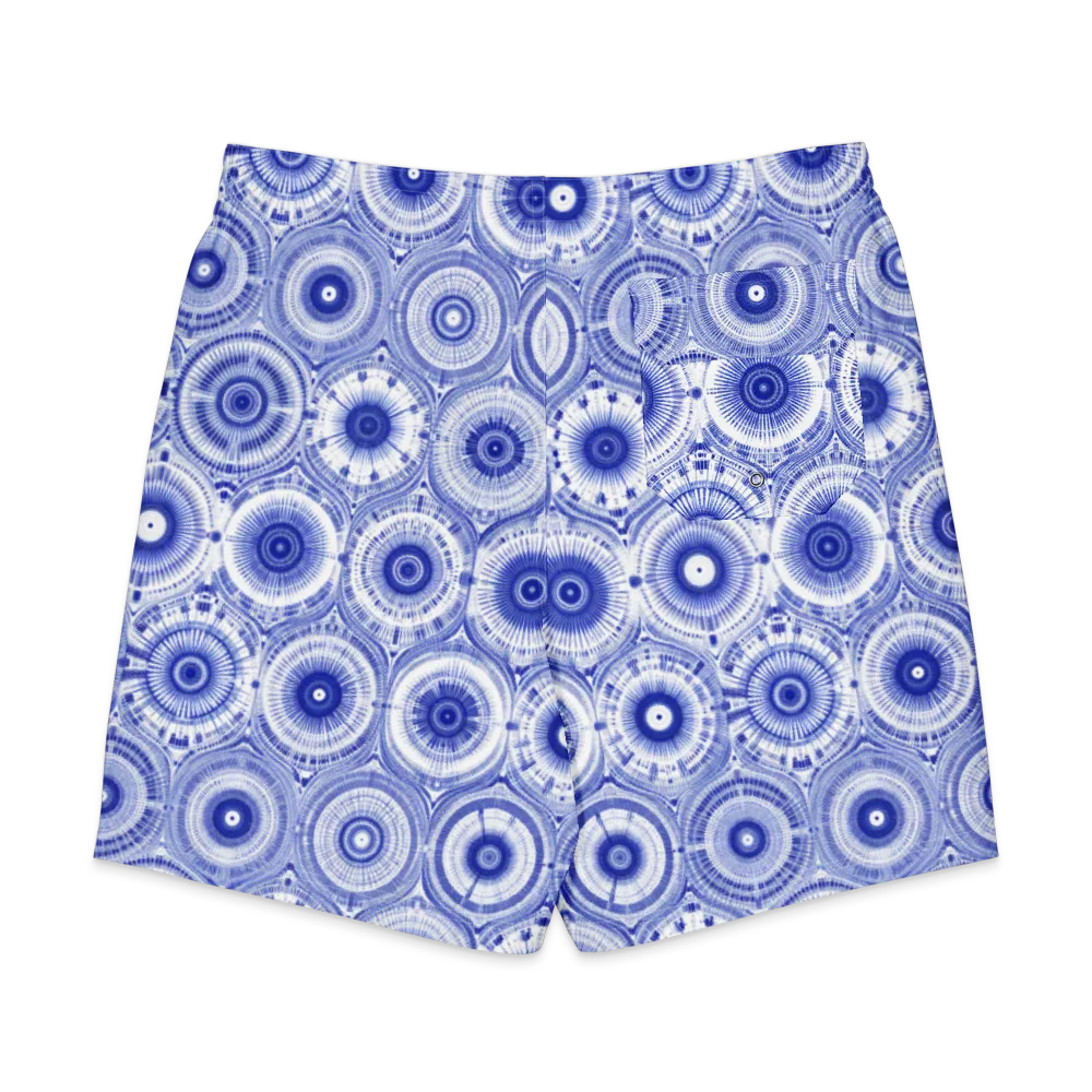 Indigo Circuit on Men's Board Shorts — Back