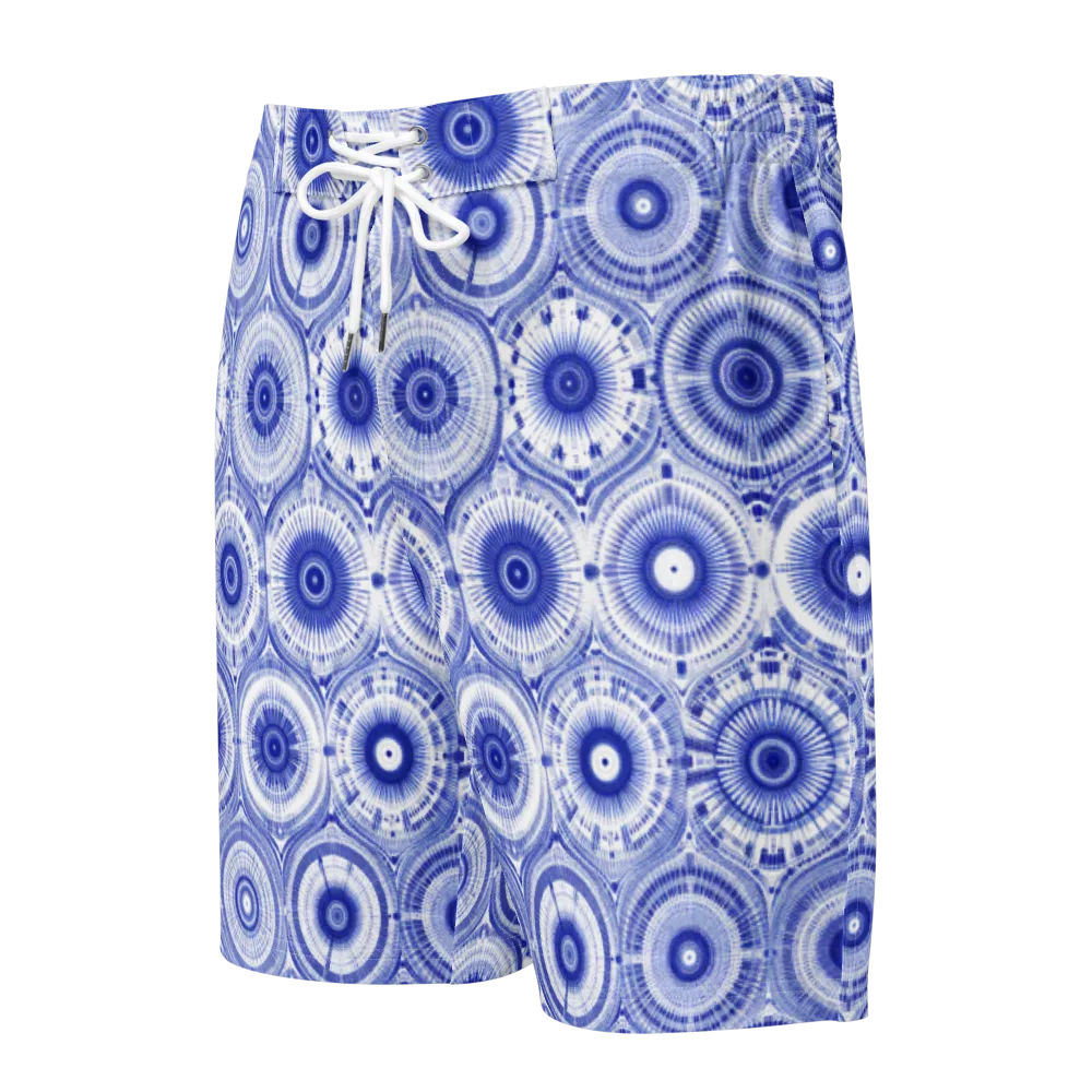 Indigo Circuit on Men's Board Shorts — Front