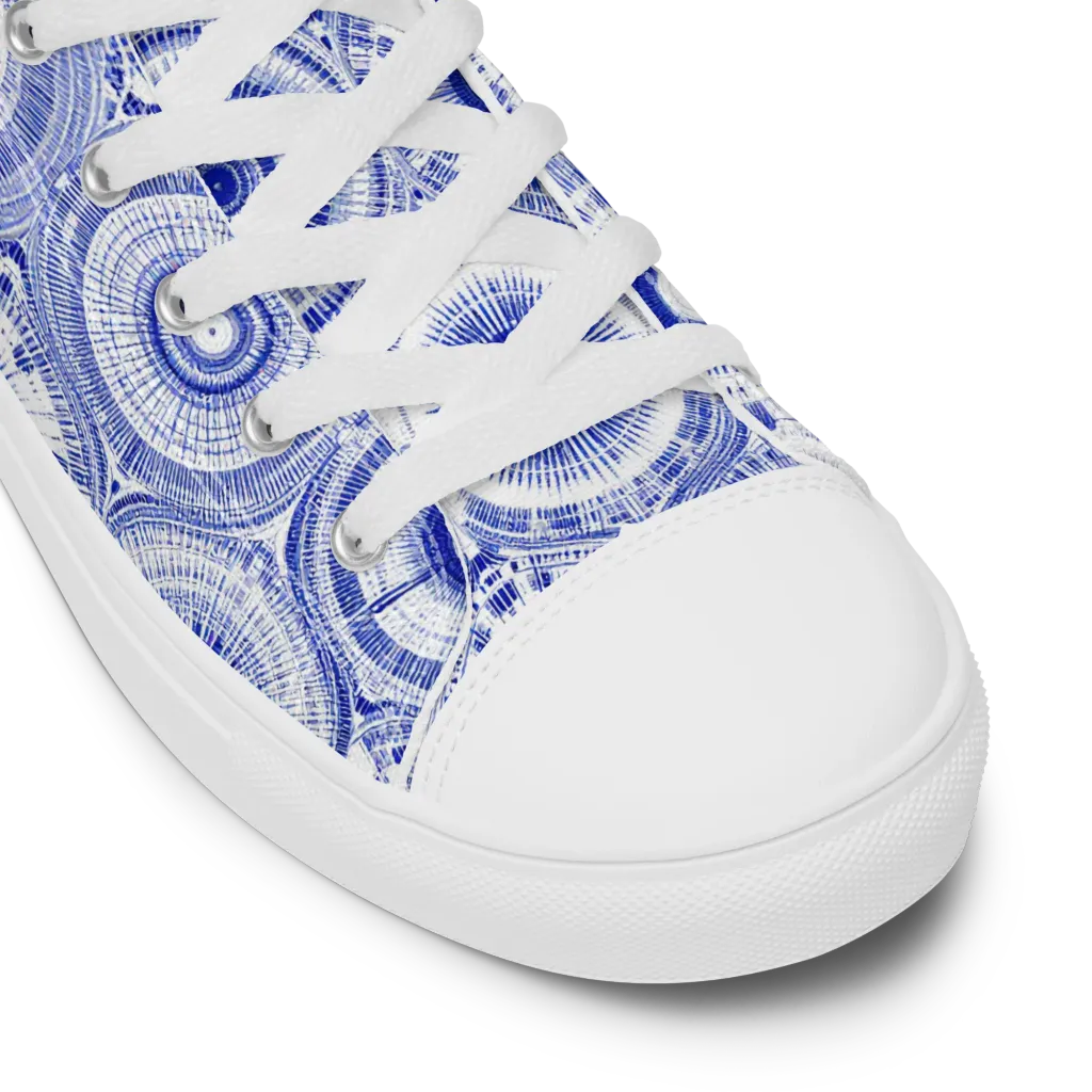 Indigo Circuit on Women's High Top Canvas Shoes — Product details