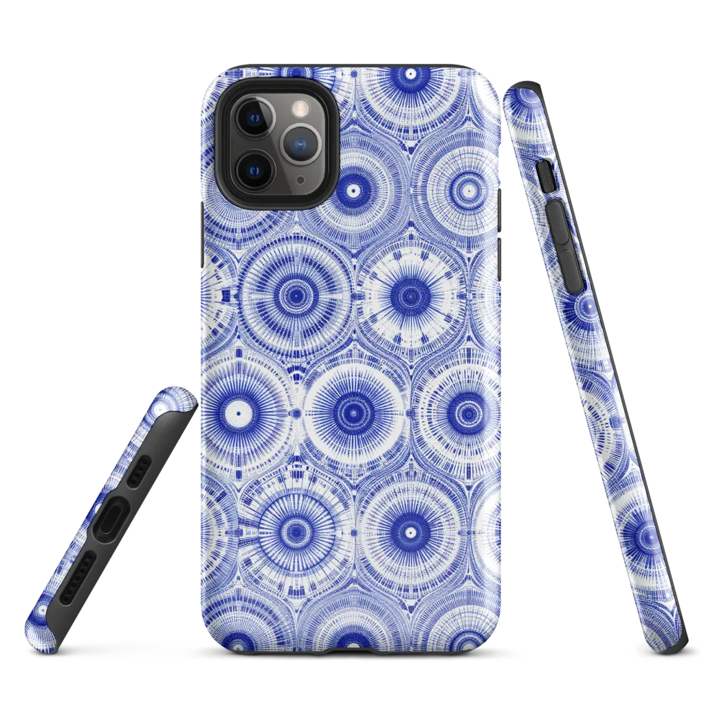 Indigo Circuit on Tough Case for iPhone® — Front