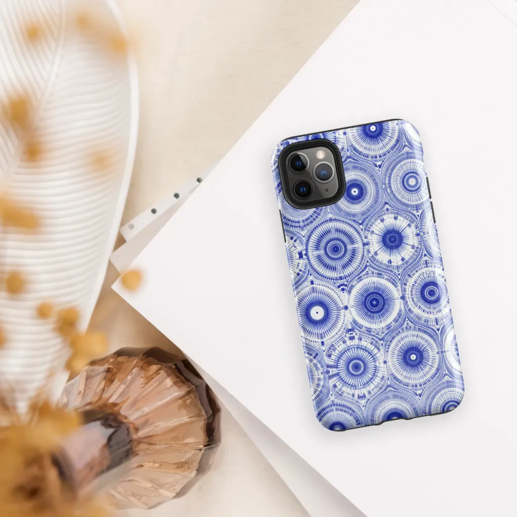 Indigo Circuit on Tough Case for iPhone® — Front