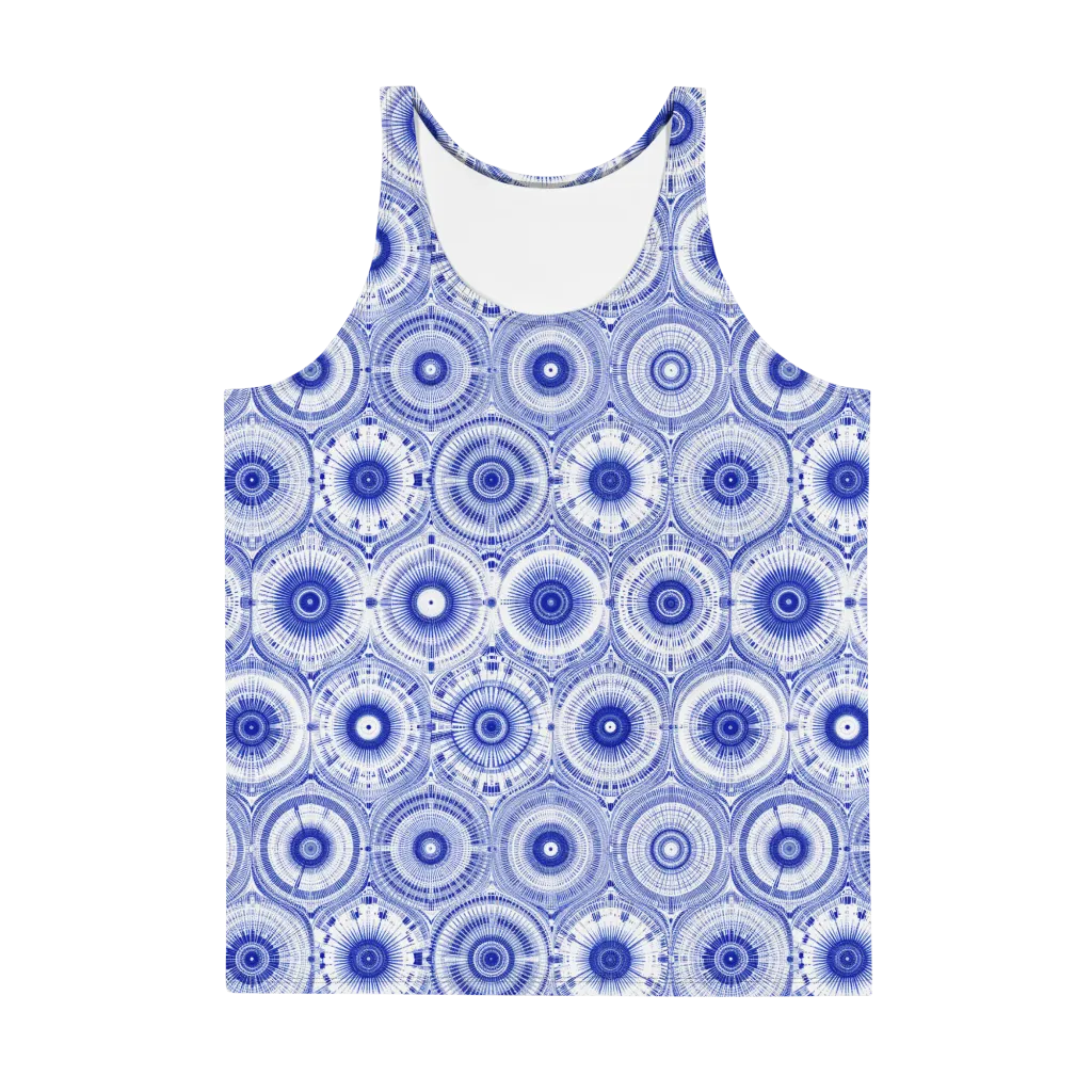 Indigo Circuit on Men's Tank Top — Front