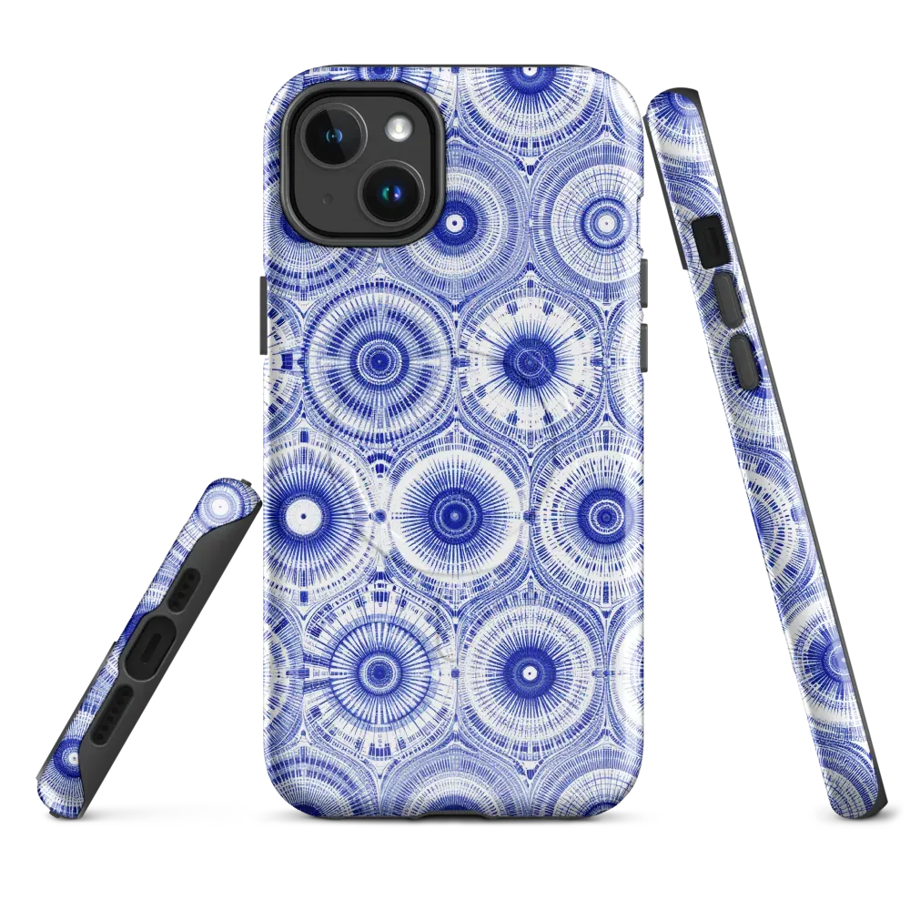 Indigo Circuit on MagSafe Tough Case for iPhone® — Front