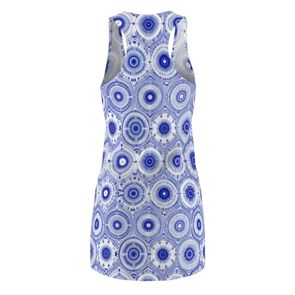 Indigo Circuit on Racerback Dress — Back