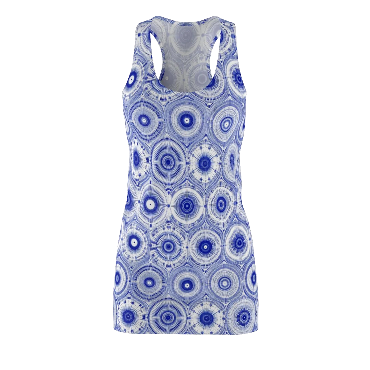 Indigo Circuit on Racerback Dress — Front