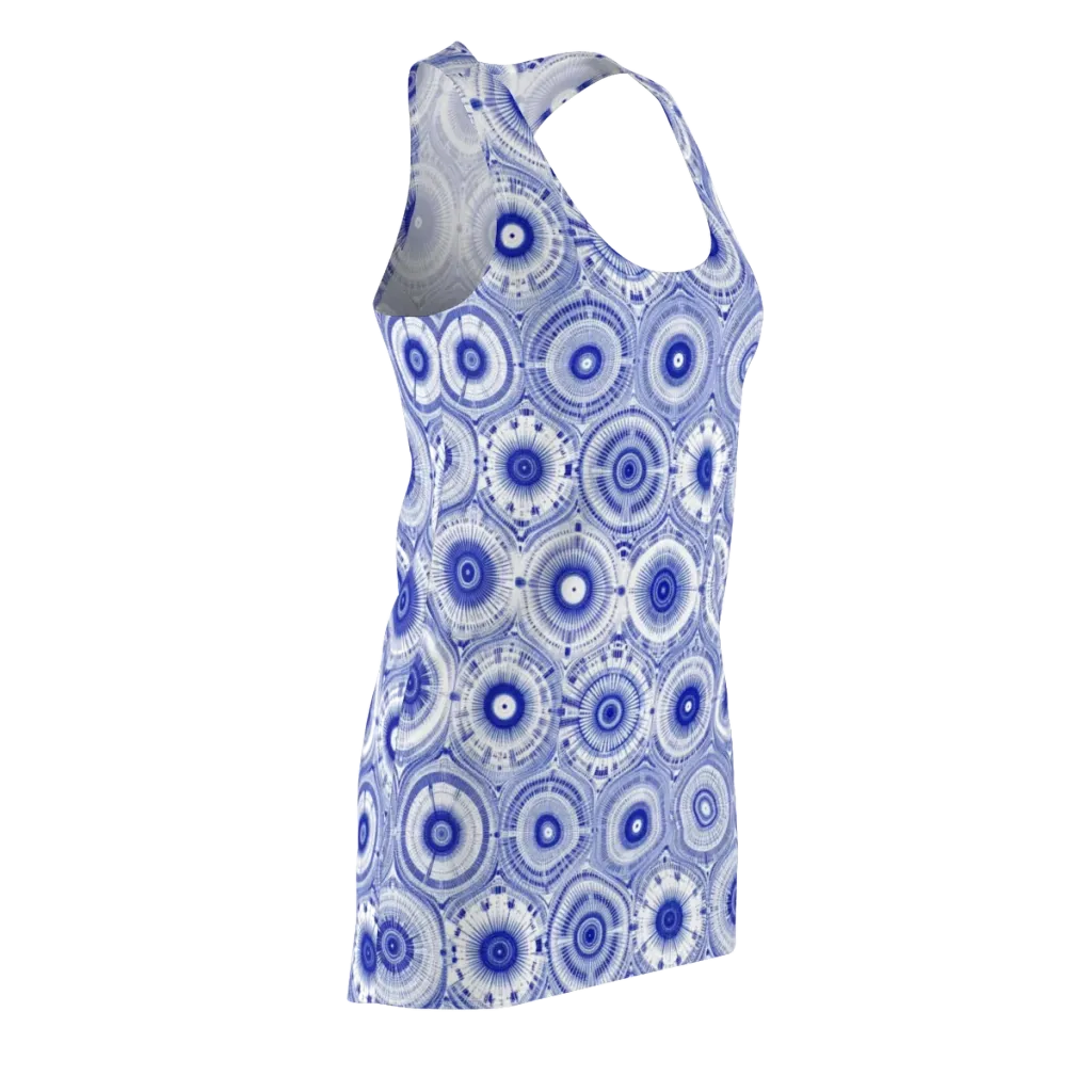 Indigo Circuit on Racerback Dress — Front Side