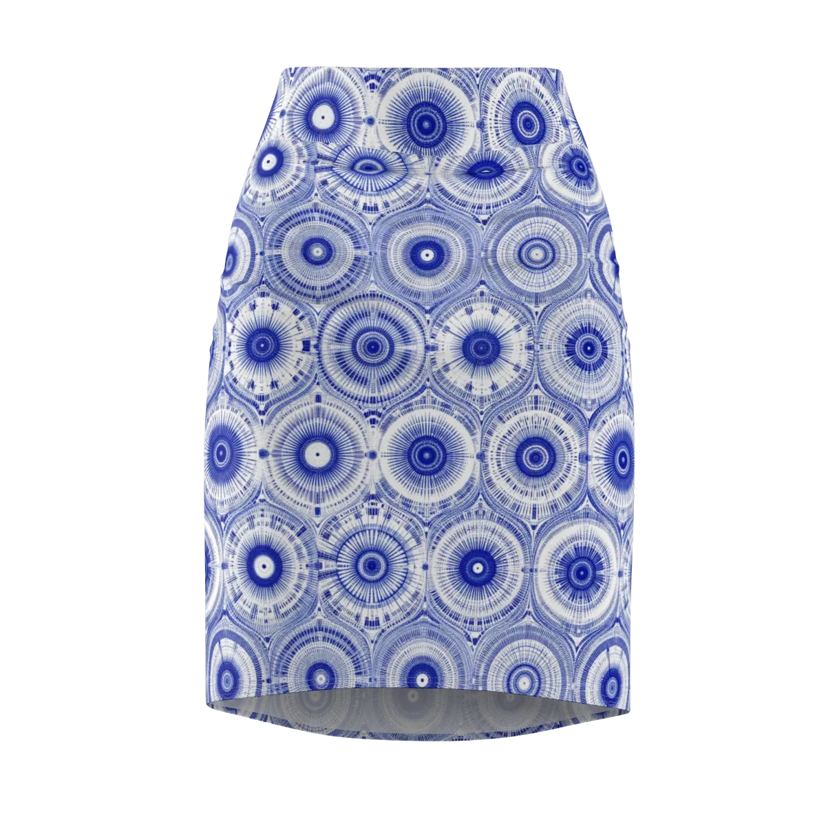 Indigo Circuit on Pencil Skirt — Front