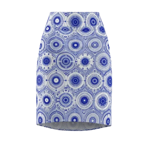 Indigo Circuit on a Pencil Skirt