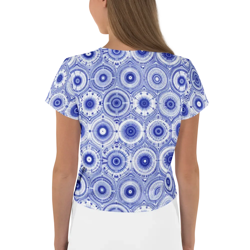 Indigo Circuit on Crop Tee — Back