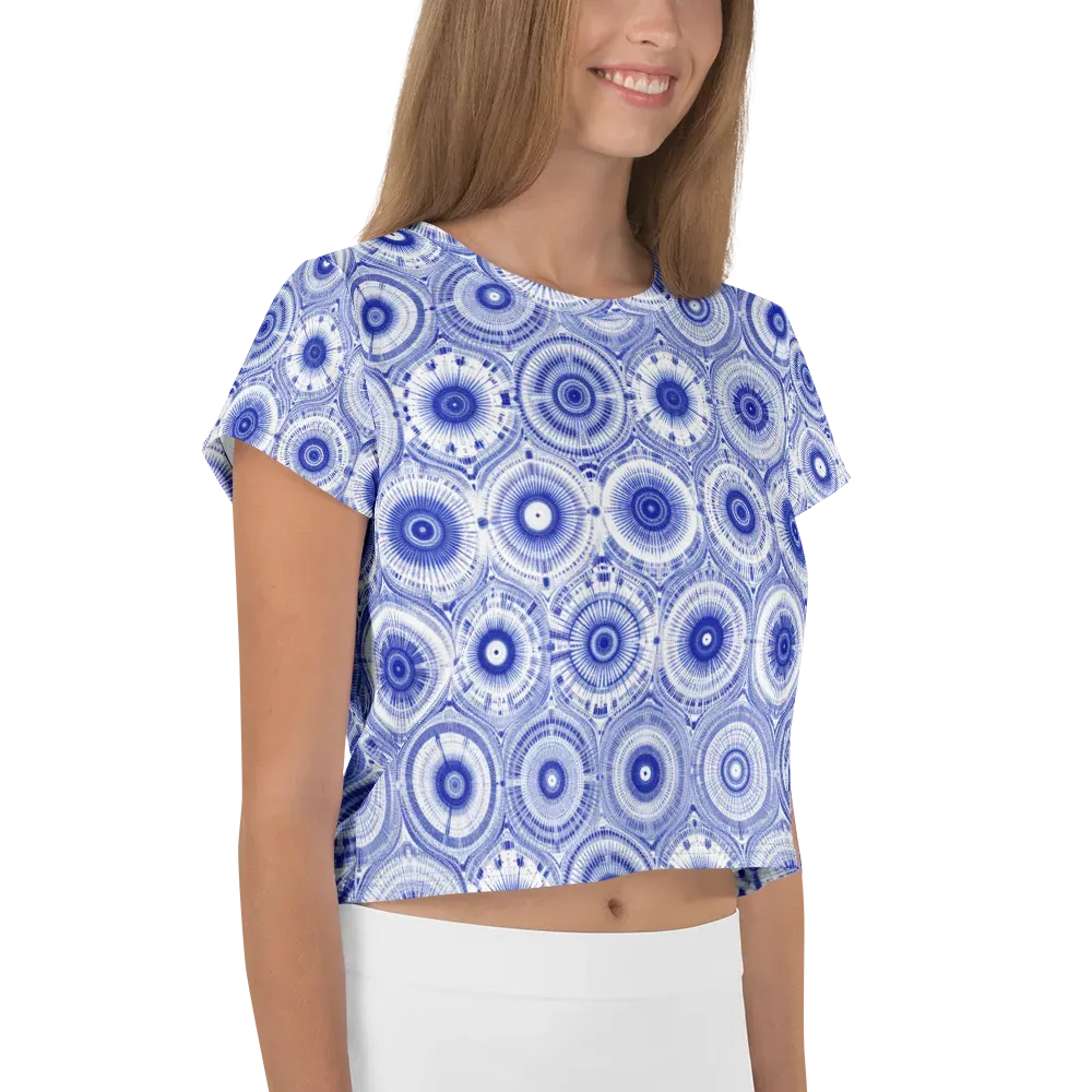 Indigo Circuit on Crop Tee — Right