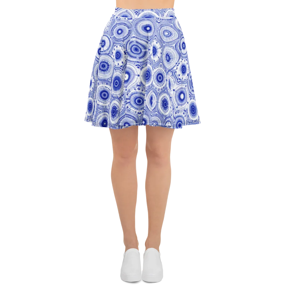 Indigo Circuit on Skater Skirt — Front
