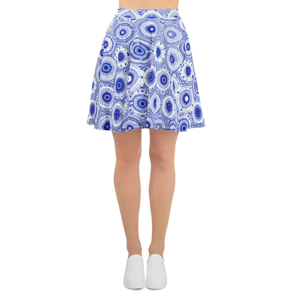 Indigo Circuit on Skater Skirt — Front