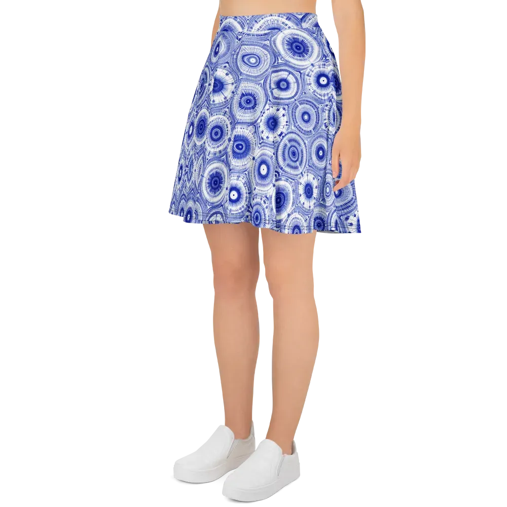 Indigo Circuit on Skater Skirt — Left
