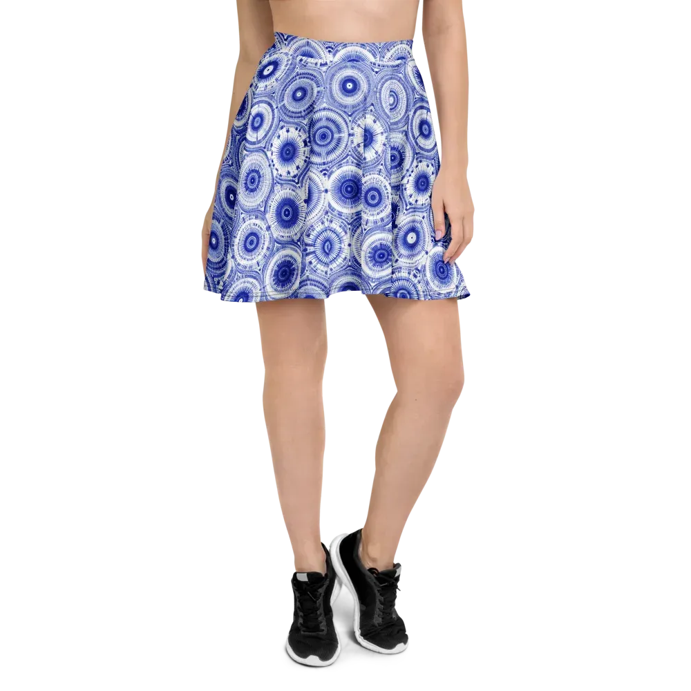 Indigo Circuit on Skater Skirt — Front
